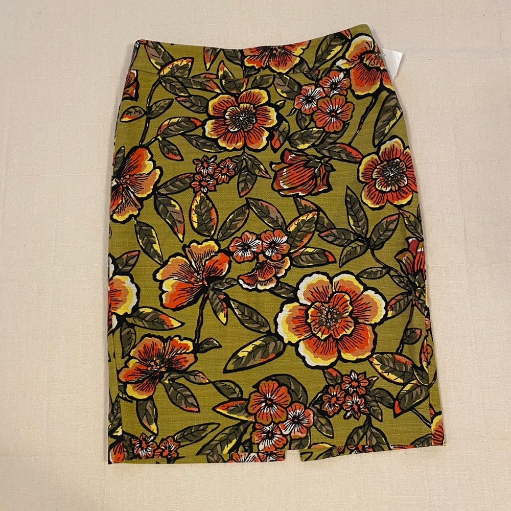 Loft Floral Pencil Skirt